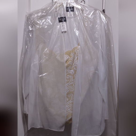 Classy 2pc Gold Glitter  Blouse + Shell set - Picture 16 of 17